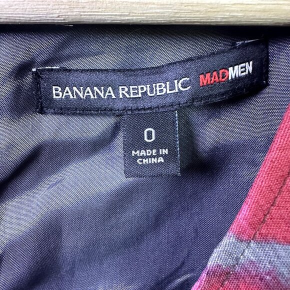 Banana Republic Dress Mad Men Joan‎ Floral cap sleeve Sheath A Line Retroglam - Picture 15 of 16